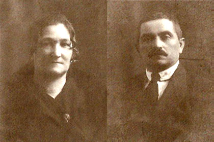 La madre di Davide Lajolo, Caterina Gerberoglio, e il padre Giuseppe