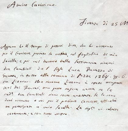 Vittorio Alfieri: lettera a Caluso
